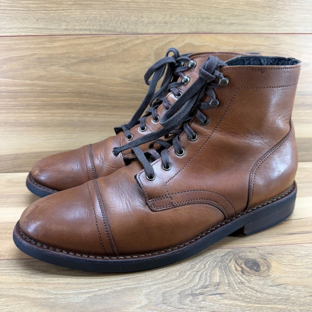 Thursday Boots Captain Brandy Classic Boots Mens 10.5 Cap Toe Business Casual